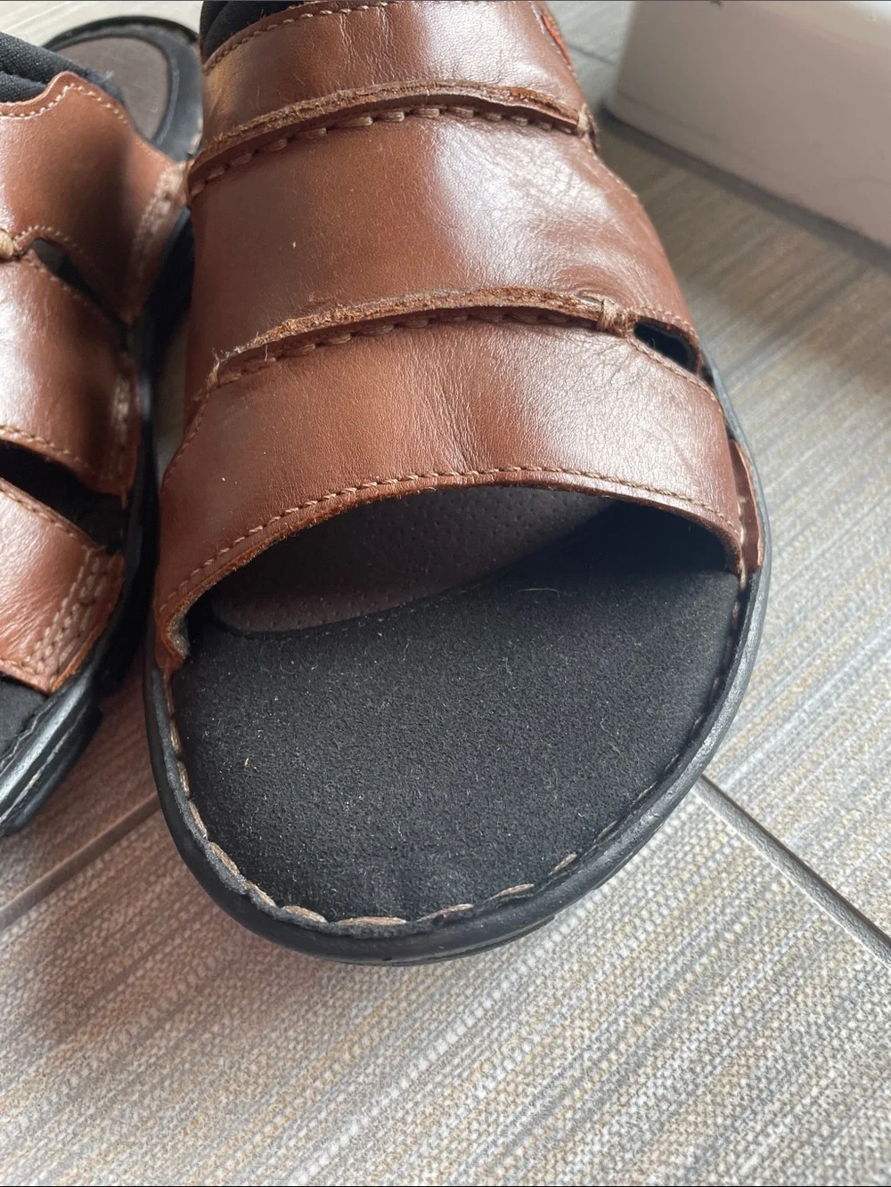Rockport leather upper